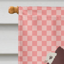 Load image into Gallery viewer, Capuchin Red Pigeon Pink Check Flag Canvas House Size BB7948CHF