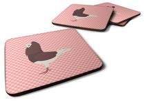 Load image into Gallery viewer, Capuchin Red Pigeon Pink Check Foam Coaster  BB7948FC
