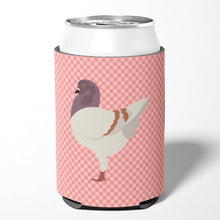 Load image into Gallery viewer, German Modena Pigeon Pink Check Can or Bottle Hugger BB7949CC