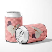 Load image into Gallery viewer, German Modena Pigeon Pink Check Can or Bottle Hugger BB7949CC