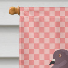 Load image into Gallery viewer, German Modena Pigeon Pink Check Flag Canvas House Size BB7949CHF