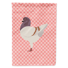 Load image into Gallery viewer, German Modena Pigeon Pink Check Flag Canvas House Size BB7949CHF
