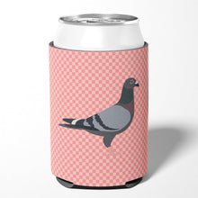 Load image into Gallery viewer, Racing Pigeon Pink Check Can or Bottle Hugger BB7951CC