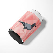 Load image into Gallery viewer, Racing Pigeon Pink Check Can or Bottle Hugger BB7951CC