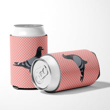 Load image into Gallery viewer, Racing Pigeon Pink Check Can or Bottle Hugger BB7951CC