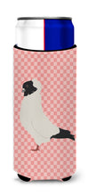 Load image into Gallery viewer, Nun Pigeon Pink Check   Hugger for slim cans