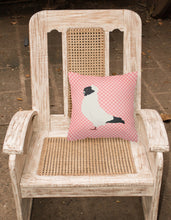 Load image into Gallery viewer, Nun Pigeon Pink Check Fabric Decorative Pillow BB7952PW1818