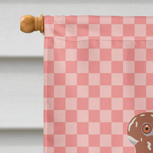 Load image into Gallery viewer, African Owl Pigeon Pink Check Flag Canvas House Size BB7953CHF