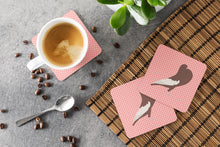Load image into Gallery viewer, English Pouter Pigeon Pink Check Foam Coaster  BB7954FC