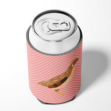 Load image into Gallery viewer, Golden Phoenix Quail Pink Check Can or Bottle Hugger BB7955CC