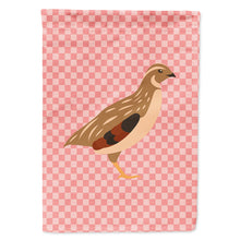 Load image into Gallery viewer, Golden Phoenix Quail Pink Check Flag Canvas House Size BB7955CHF