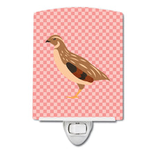 Load image into Gallery viewer, Golden Phoenix Quail Pink Check Ceramic Night Light BB7955CNL