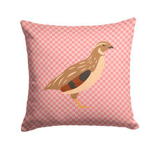 Load image into Gallery viewer, Golden Phoenix Quail Pink Check Throw Pillow - 14x14 Decorative Pillow – Art for Your Home &amp; Patio BB7955PW1414