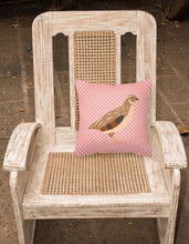 Load image into Gallery viewer, Golden Phoenix Quail Pink Check Fabric Decorative Pillow BB7955PW1818