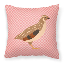 Load image into Gallery viewer, Golden Phoenix Quail Pink Check Fabric Decorative Pillow BB7955PW1818