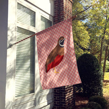 Load image into Gallery viewer, Chinese Painted or King Quail Pink Check Flag Canvas House Size BB7956CHF