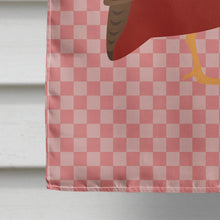 Load image into Gallery viewer, Chinese Painted or King Quail Pink Check Flag Canvas House Size BB7956CHF