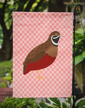 Load image into Gallery viewer, Chinese Painted or King Quail Pink Check Garden Flag - Outdoor Decorative Yard Flag