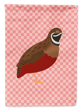 Load image into Gallery viewer, Chinese Painted or King Quail Pink Check Garden Flag - Outdoor Decorative Yard Flag