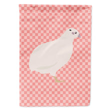 Load image into Gallery viewer, Texas Quail Pink Check Flag Canvas House Size BB7957CHF