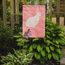 Load image into Gallery viewer, Texas Quail Pink Check Garden Flag - Outdoor Decorative Yard Flag