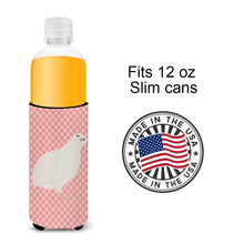 Load image into Gallery viewer, Texas Quail Pink Check   Hugger for slim cans