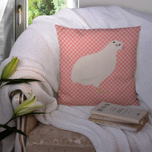 Load image into Gallery viewer, Texas Quail Pink Check Throw Pillow - 14x14 Decorative Pillow – Art for Your Home &amp; Patio BB7957PW1414