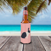 Load image into Gallery viewer, Dutch Rabbit Pink Check   Hugger for slim cans