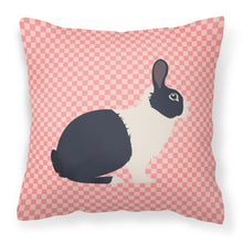 Load image into Gallery viewer, Dutch Rabbit Pink Check Fabric Decorative Pillow BB7958PW1818