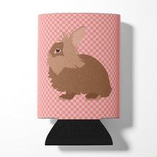 Load image into Gallery viewer, Lionhead Rabbit Pink Check Can or Bottle Hugger BB7960CC