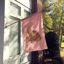 Load image into Gallery viewer, Lionhead Rabbit Pink Check Flag Canvas House Size BB7960CHF