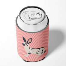 Load image into Gallery viewer, English Spot Rabbit Pink Check Can or Bottle Hugger BB7961CC
