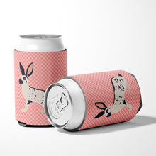 Load image into Gallery viewer, English Spot Rabbit Pink Check Can or Bottle Hugger BB7961CC