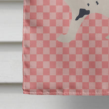 Load image into Gallery viewer, English Spot Rabbit Pink Check Flag Canvas House Size BB7961CHF