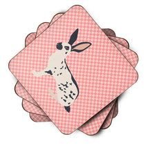 Load image into Gallery viewer, English Spot Rabbit Pink Check Foam Coaster  BB7961FC