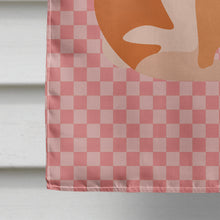Load image into Gallery viewer, English Lop Rabbit Pink Check Flag Canvas House Size BB7962CHF