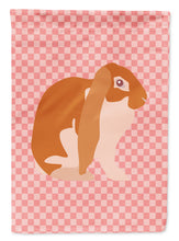 Load image into Gallery viewer, English Lop Rabbit Pink Check Garden Flag - Outdoor Decorative Yard Flag