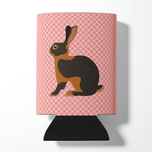 Load image into Gallery viewer, Tan Rabbit Pink Check Can or Bottle Hugger BB7963CC