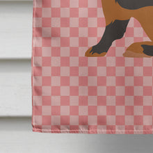 Load image into Gallery viewer, Tan Rabbit Pink Check Flag Canvas House Size BB7963CHF