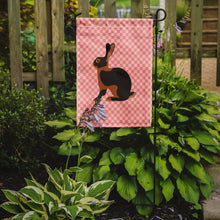 Load image into Gallery viewer, Tan Rabbit Pink Check Garden Flag - Outdoor Decorative Yard Flag