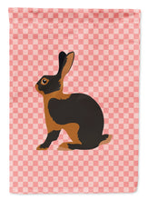 Load image into Gallery viewer, Tan Rabbit Pink Check Garden Flag - Outdoor Decorative Yard Flag