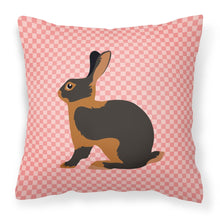 Load image into Gallery viewer, Tan Rabbit Pink Check Fabric Decorative Pillow BB7963PW1818