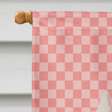 Load image into Gallery viewer, Hermelin Rabbit Pink Check Flag Canvas House Size BB7964CHF