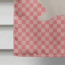 Load image into Gallery viewer, Hermelin Rabbit Pink Check Flag Canvas House Size BB7964CHF