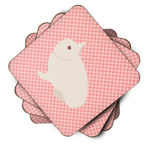 Load image into Gallery viewer, Hermelin Rabbit Pink Check Foam Coaster  BB7964FC