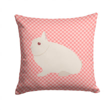 Load image into Gallery viewer, Hermelin Rabbit Pink Check Throw Pillow - 14x14 Decorative Pillow – Art for Your Home &amp; Patio BB7964PW1414