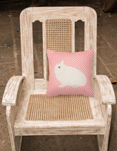 Load image into Gallery viewer, Hermelin Rabbit Pink Check Fabric Decorative Pillow BB7964PW1818