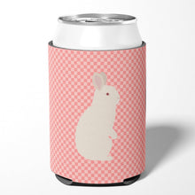 Load image into Gallery viewer, New Zealand White Rabbit Pink Check Can or Bottle Hugger BB7965CC