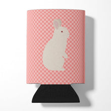 Load image into Gallery viewer, New Zealand White Rabbit Pink Check Can or Bottle Hugger BB7965CC