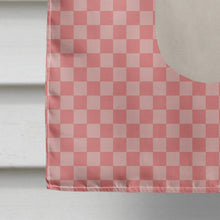 Load image into Gallery viewer, New Zealand White Rabbit Pink Check Flag Canvas House Size BB7965CHF